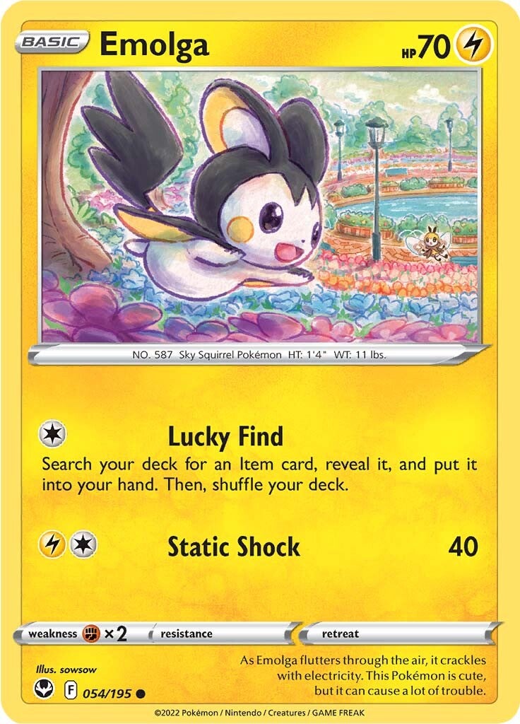 Emolga (054/195) [Sword & Shield: Silver Tempest] | Nerdhalla Games