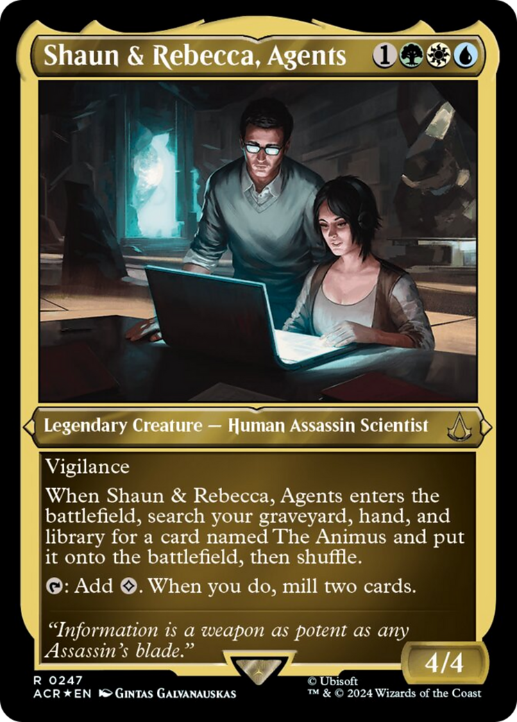 Shaun & Rebecca, Agents (Foil Etched) [Assassin's Creed] | Nerdhalla Games