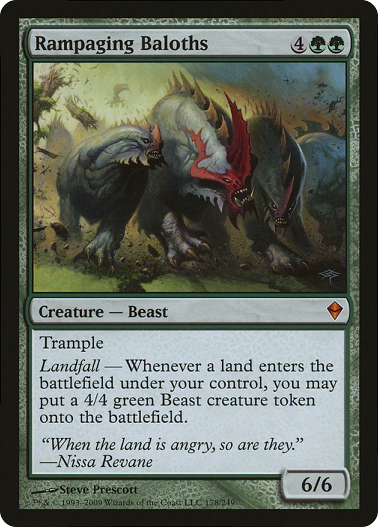 Rampaging Baloths (Zendikar) (Oversized) [Oversize Cards] | Nerdhalla Games