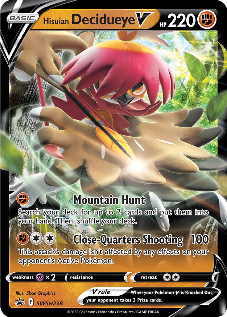 Hisuian Decidueye V (SWSH238) [Sword & Shield: Black Star Promos] | Nerdhalla Games