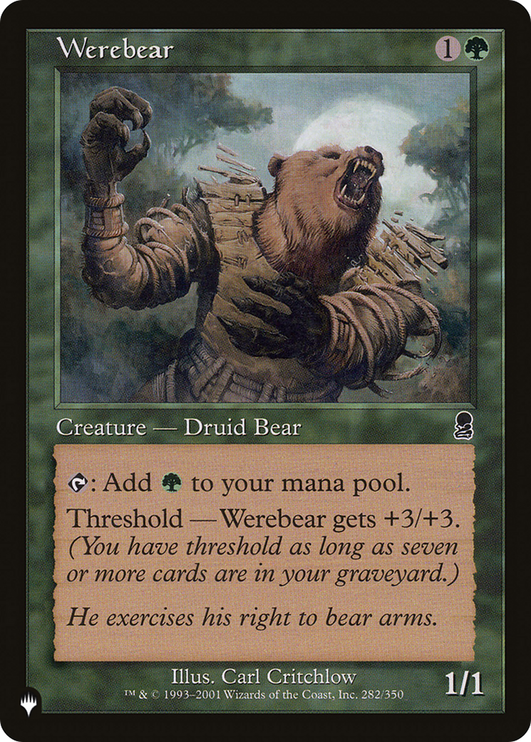 Werebear [The List] | Nerdhalla Games