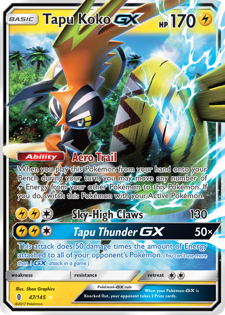 Tapu Koko GX (47/145) [Sun & Moon: Guardians Rising] | Nerdhalla Games