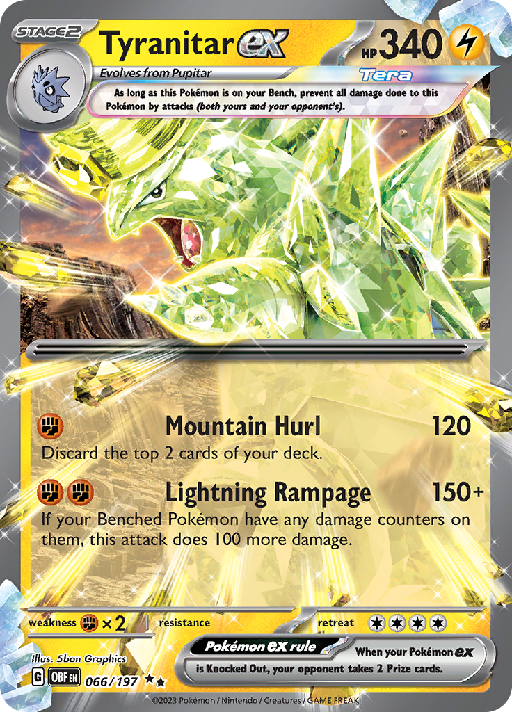 Tyranitar ex (066/197) [Scarlet & Violet: Obsidian Flames] | Nerdhalla Games