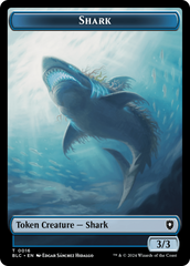 Elemental // Shark Double-Sided Token [Bloomburrow Commander Tokens] | Nerdhalla Games