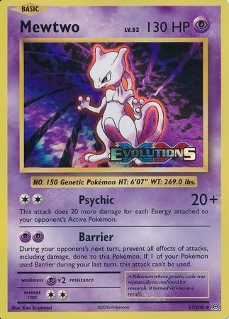 Mewtwo (51/108) (XY Evolutions Prerelease) [XY: Black Star Promos] | Nerdhalla Games