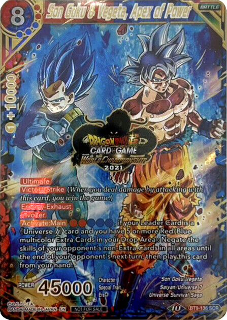 Son Goku & Vegeta, Apex of Power (World Championship 2021) (BT9-136) [Tournament Promotion Cards] | Nerdhalla Games