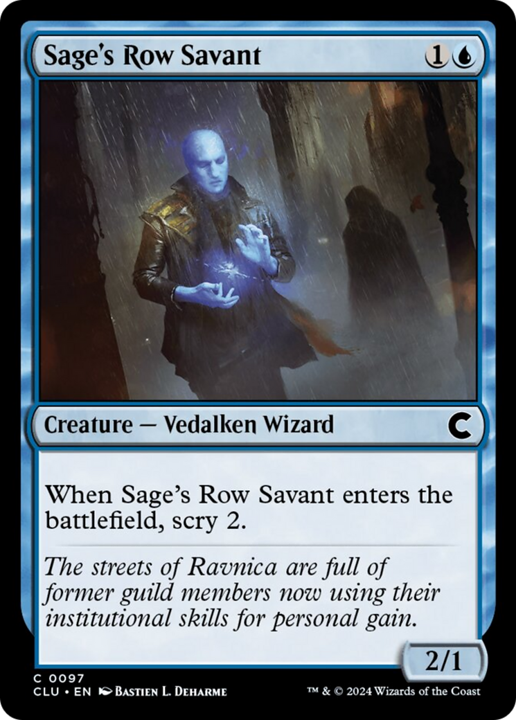 Sage's Row Savant [Ravnica: Clue Edition] | Nerdhalla Games