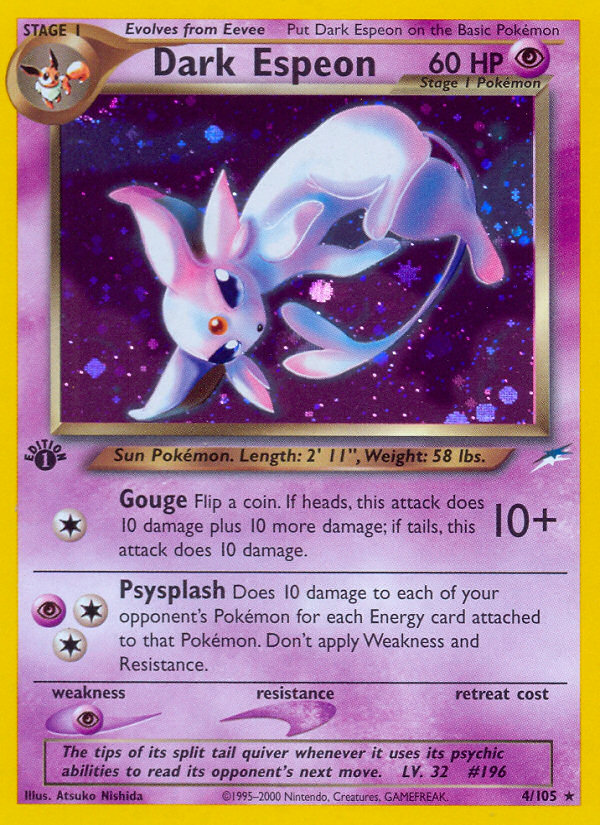 Dark Espeon (4/105) [Neo Destiny 1st Edition] | Nerdhalla Games