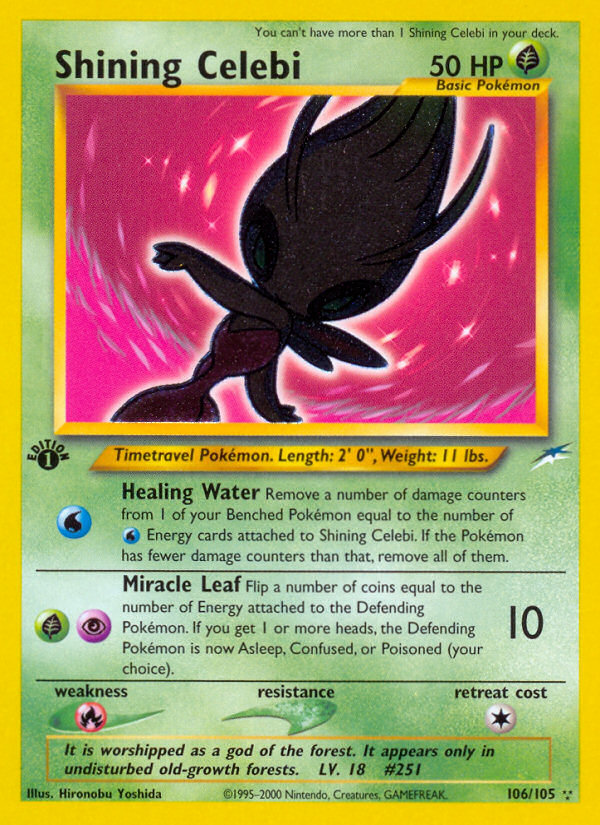 Shining Celebi (106/105) [Neo Destiny 1st Edition] | Nerdhalla Games