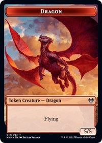 Dragon // Thopter Double-sided Token [Kaldheim Commander Tokens] | Nerdhalla Games