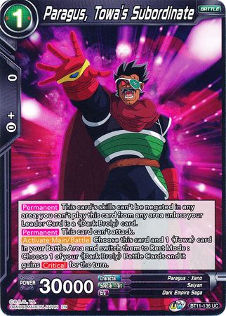 Paragus, Towa's Subordinate [BT11-136] | Nerdhalla Games