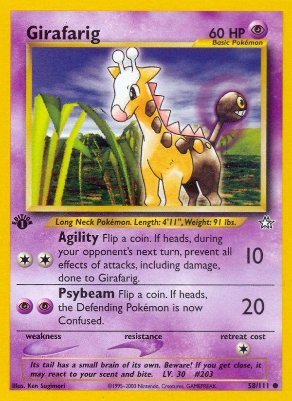 Girafarig (58/111) [Neo Genesis 1st Edition] | Nerdhalla Games