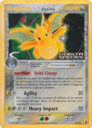 Dragonite (3/113) (Delta Species) (Stamped) [EX: Delta Species] | Nerdhalla Games