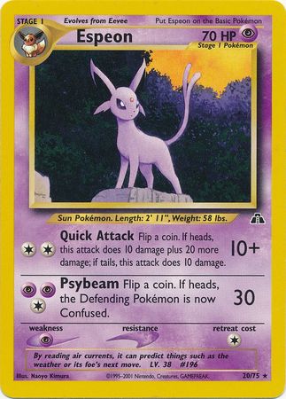 Espeon (20/75) [Neo Discovery Unlimited] | Nerdhalla Games