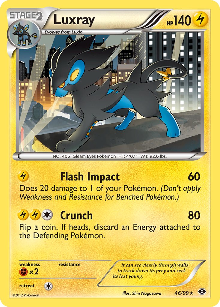 Luxray (46/99) (Cracked Ice Holo) (Blister Exclusive) [Black & White: Next Destinies] | Nerdhalla Games