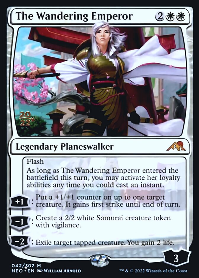 The Wandering Emperor [Kamigawa: Neon Dynasty Prerelease Promos] | Nerdhalla Games