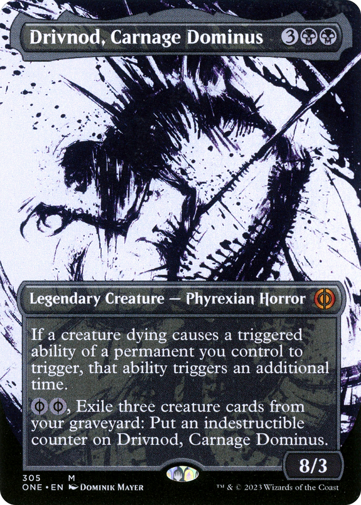 Drivnod, Carnage Dominus (Borderless Ichor) [Phyrexia: All Will Be One] | Nerdhalla Games