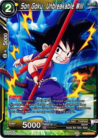 Son Goku, Unbreakable Will [EX06-23] | Nerdhalla Games