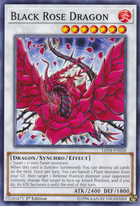 Black Rose Dragon [LED4-EN028] Common | Nerdhalla Games