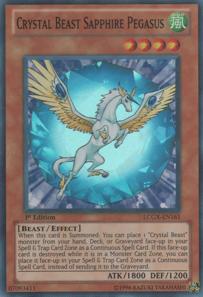 Crystal Beast Sapphire Pegasus [LCGX-EN161] Super Rare | Nerdhalla Games