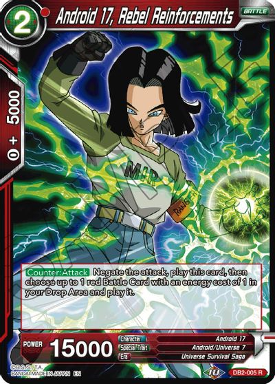 Android 17, Rebel Reinforcements (Reprint) (DB2-005) [Battle Evolution Booster] | Nerdhalla Games