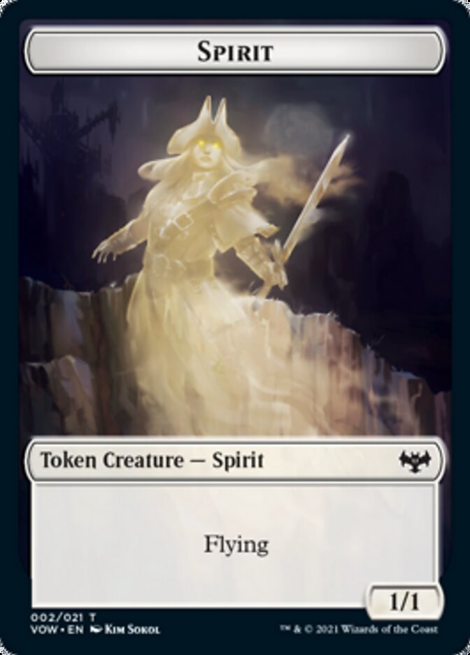 Spirit Token (002) [Innistrad: Crimson Vow Tokens] | Nerdhalla Games