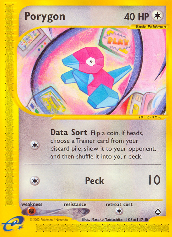 Porygon (103a/147) [Aquapolis] | Nerdhalla Games