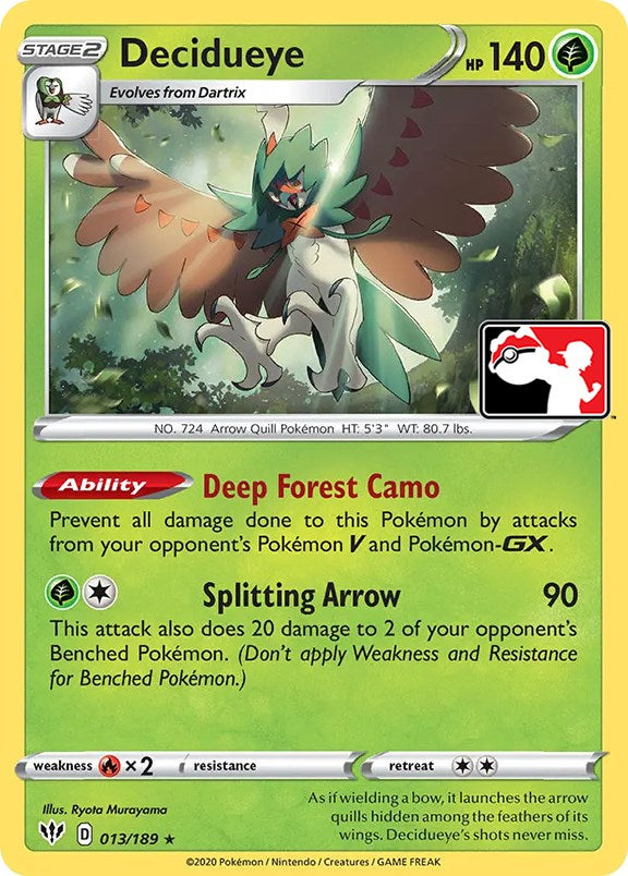 Decidueye (013/189) [Prize Pack Series One] | Nerdhalla Games