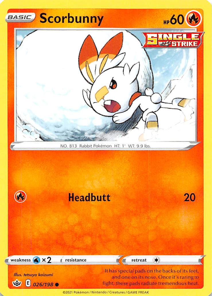 Scorbunny (026/198) [Sword & Shield: Chilling Reign] | Nerdhalla Games