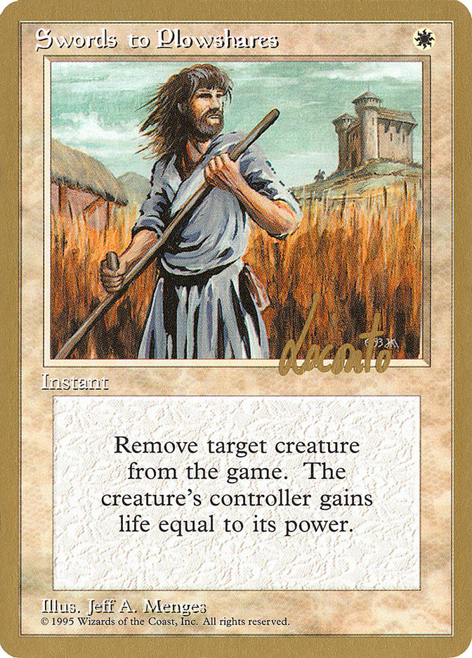 Swords to Plowshares (Michael Loconto) [Pro Tour Collector Set] | Nerdhalla Games