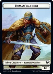 Human Warrior // Spirit Double-sided Token [Kaldheim Tokens] | Nerdhalla Games