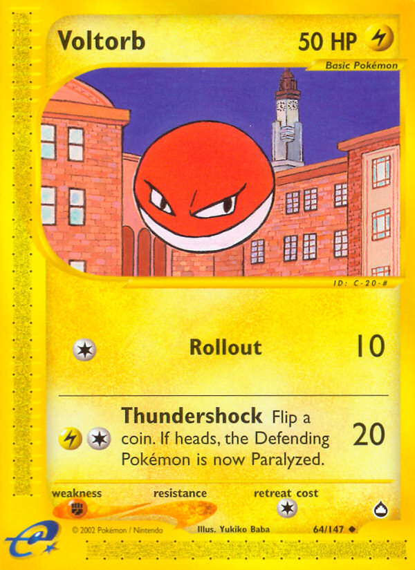 Voltorb (64/147) [Aquapolis] | Nerdhalla Games