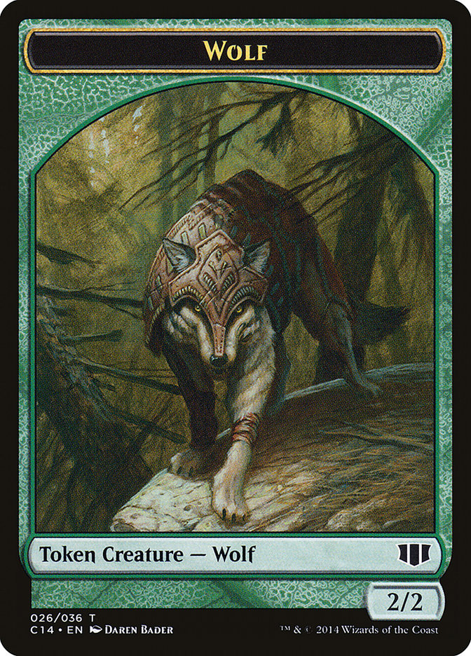 Treefolk // Wolf Double-sided Token [Commander 2014 Tokens] | Nerdhalla Games