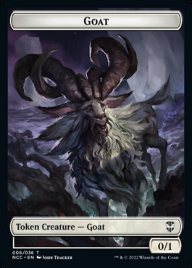 Zombie // Goat Double-sided Token [Streets of New Capenna Commander Tokens] | Nerdhalla Games