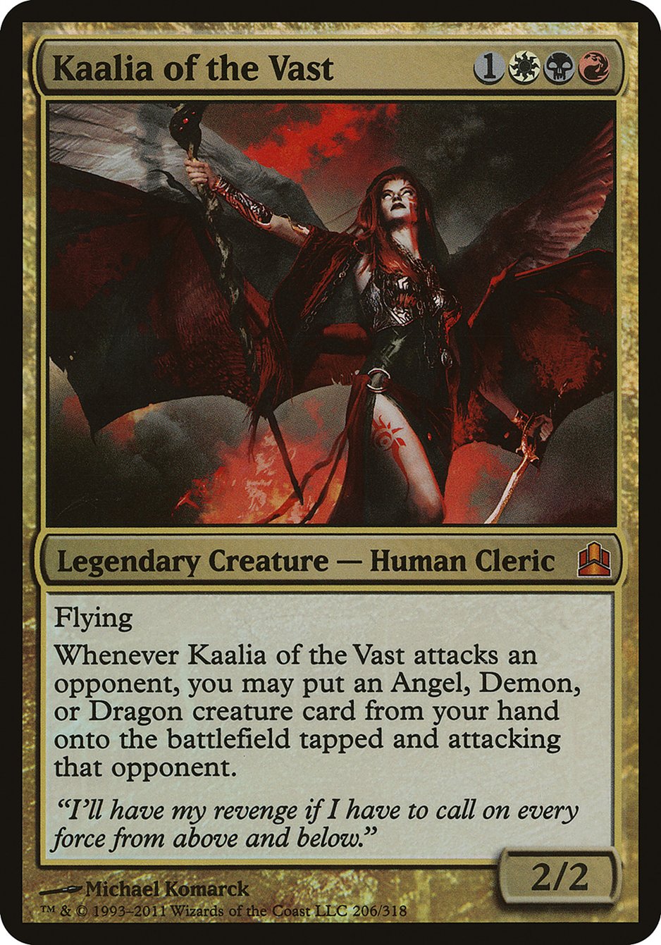 Kaalia of the Vast (Oversized) [Commander 2011 Oversized] | Nerdhalla Games