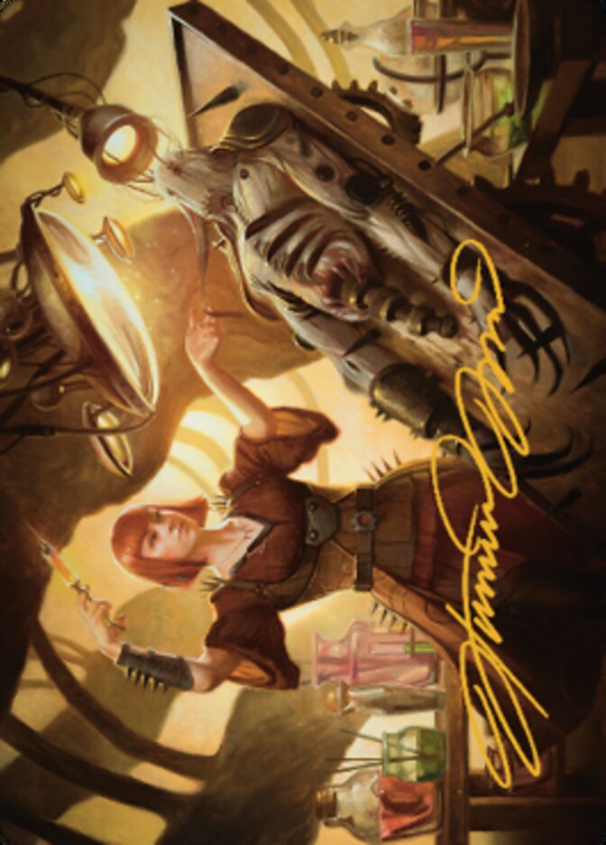 Ashnod, Flesh Mechanist Art Card (Gold-Stamped Signature) [The Brothers' War Art Series] | Nerdhalla Games