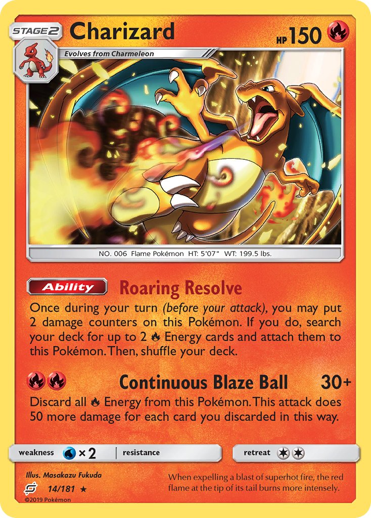 Charizard (14/181) (Theme Deck Exclusive) [Sun & Moon: Team Up] | Nerdhalla Games