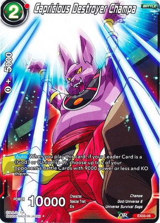 Capricious Destroyer Champa [EX03-06] | Nerdhalla Games