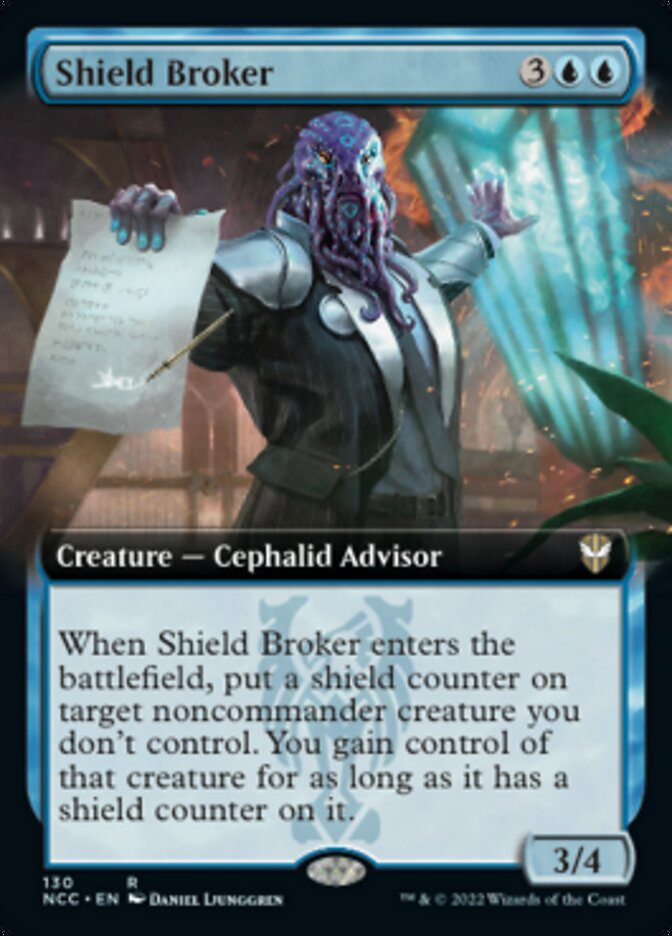 Shield Broker (Extended Art) [Streets of New Capenna Commander] | Nerdhalla Games