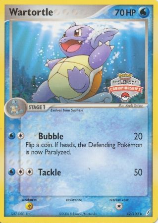 Wartortle (42/100) (States Championship Promo) [EX: Crystal Guardians] | Nerdhalla Games