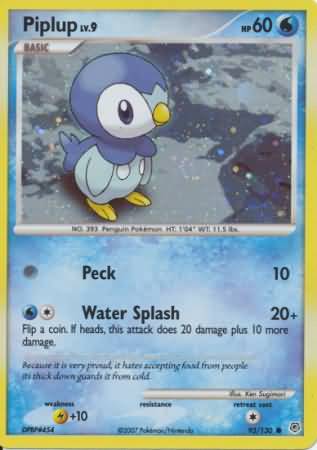 Piplup (93/130) (Cosmos Holo) [Diamond & Pearl: Base Set] | Nerdhalla Games