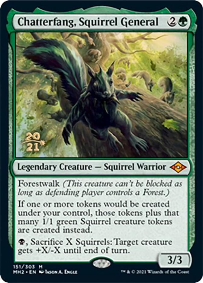 Chatterfang, Squirrel General [Modern Horizons 2 Prerelease Promos] | Nerdhalla Games