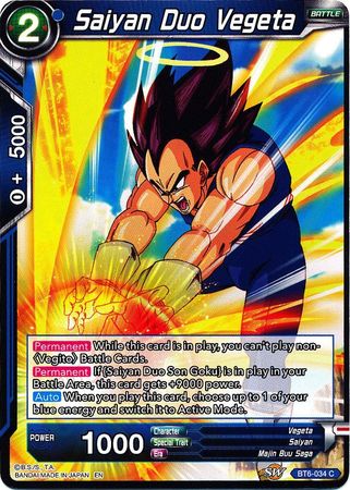 Saiyan Duo Vegeta [BT6-034] | Nerdhalla Games