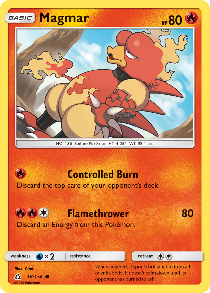 Magmar (18/156) [Sun & Moon: Ultra Prism] | Nerdhalla Games