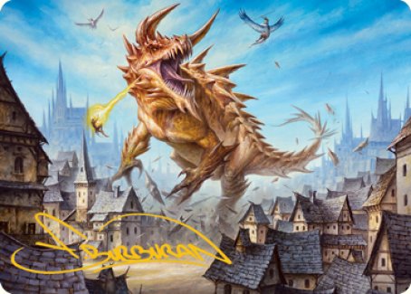 Tarrasque Art Card (Gold-Stamped Signature) [Dungeons & Dragons: Adventures in the Forgotten Realms Art Series] | Nerdhalla Games