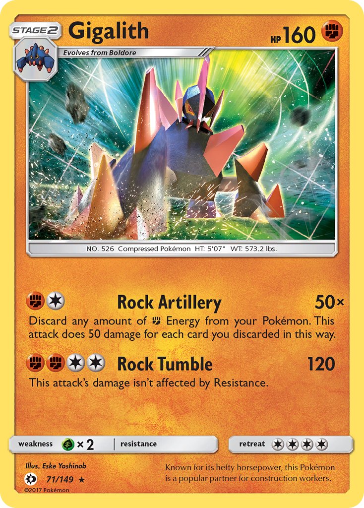 Gigalith (71/149) (Cosmos Holo) (Blister Exclusive) [Sun & Moon: Base Set] | Nerdhalla Games