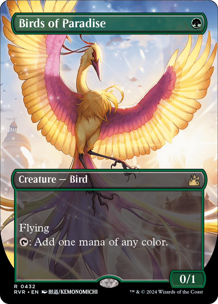 Birds of Paradise (Anime Borderless) [Ravnica Remastered] | Nerdhalla Games