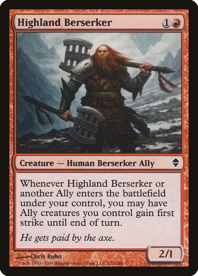 Highland Berserker [Zendikar] | Nerdhalla Games