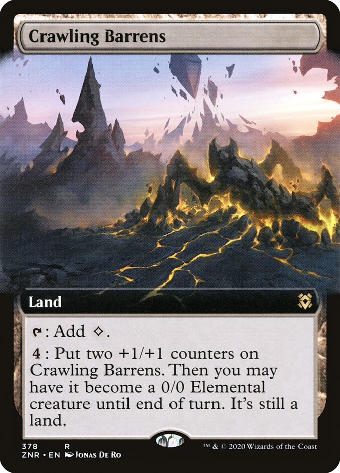 Crawling Barrens (Extended Art) [Zendikar Rising] | Nerdhalla Games