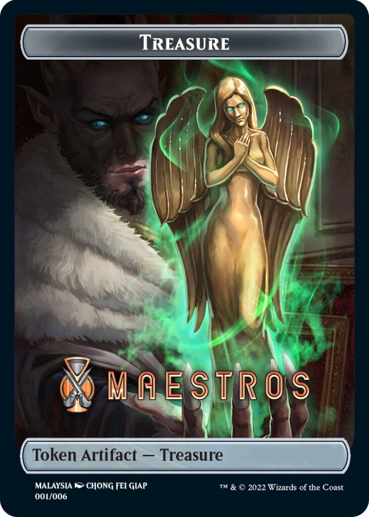 Treasure Token (Maestros) (Southeast Asia Artists) [Streets of New Capenna Tokens] | Nerdhalla Games